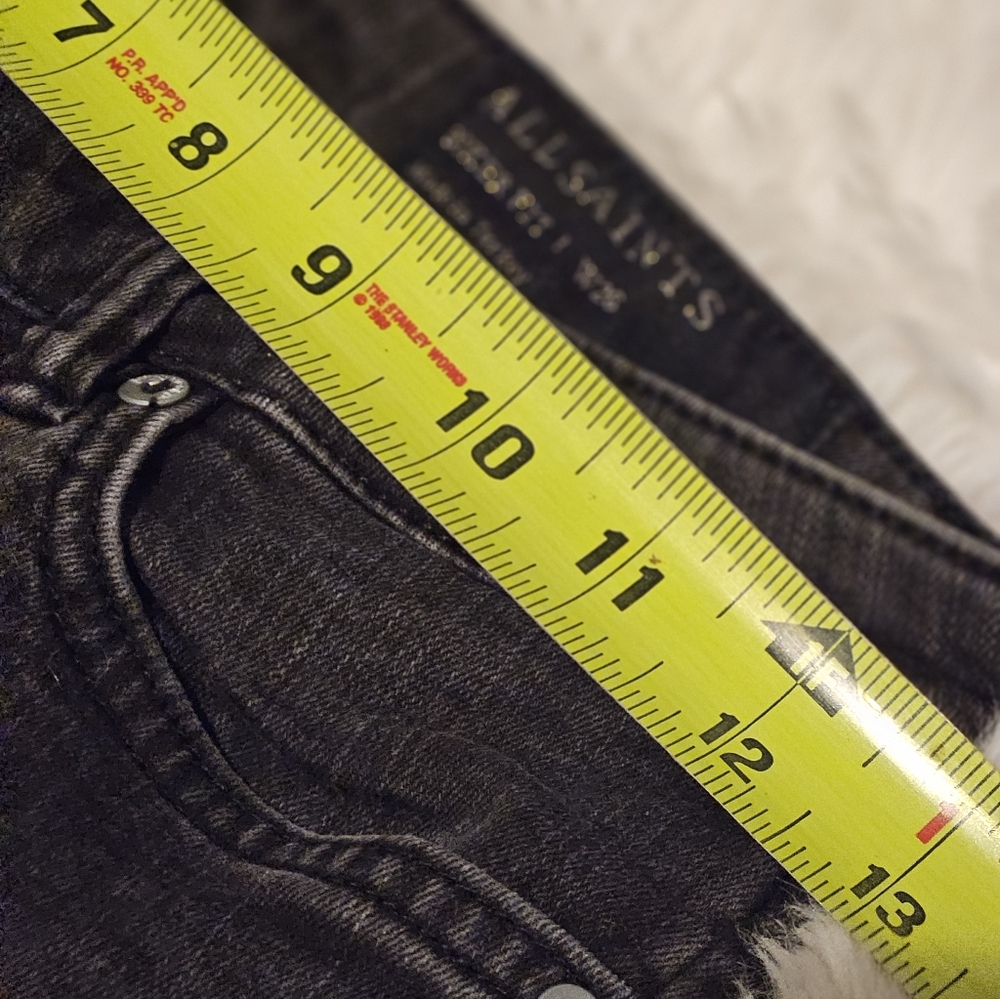 All Saints biker fit black skinny jeans - Picture 8 of 9